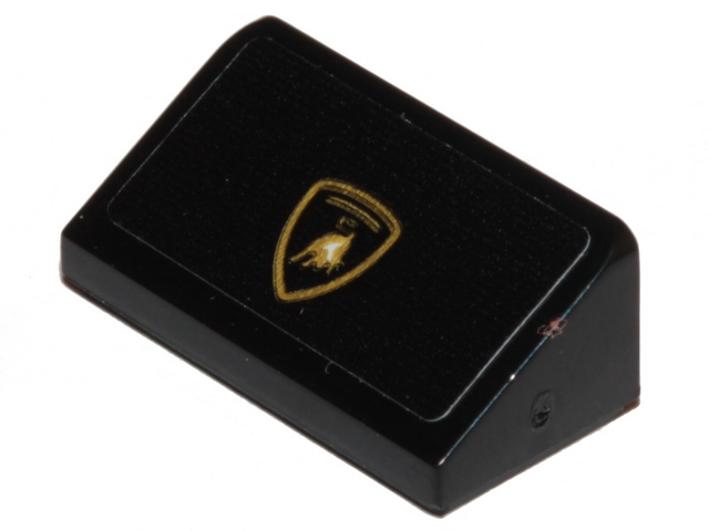 Part 85984pb241 - Slope 30 1 x 2 x 2/3 with Lamborghini Logo Pattern (Sticker) - Set 30342 - De BrickPlaats