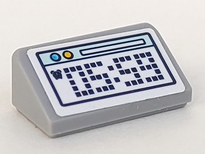 Part 85984pb308 - Slope 30 1 x 2 x 2/3 with Digital Alarm Clock with '05:59' Pattern (Sticker) - Set 41328 - De BrickPlaats