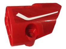 Part 87086pb058 - Technic, Panel Fairing # 2 Small Smooth Short, Side B with White Stripe Pattern (Sticker) - Set 42107 - De BrickPlaats