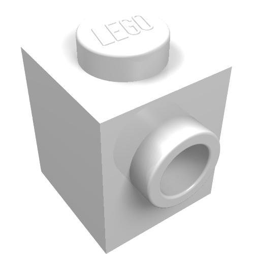 Part 87087 - Brick, Modified 1 x 1 with Stud on Side - De BrickPlaats