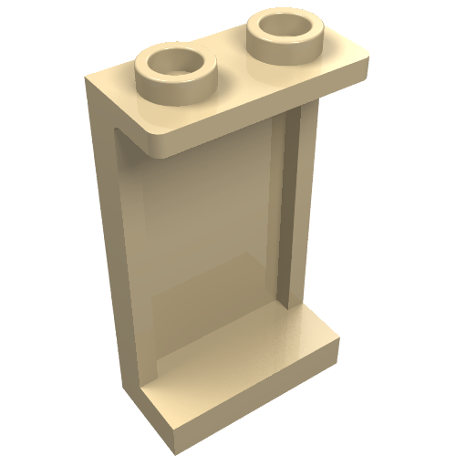 Part 87544 - Panel 1 x 2 x 3 with Side Supports - Hollow Studs - De BrickPlaats