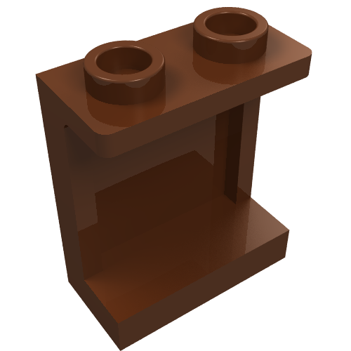 Part 87552 - Panel 1 x 2 x 2 with Side Supports - Hollow Studs - De BrickPlaats