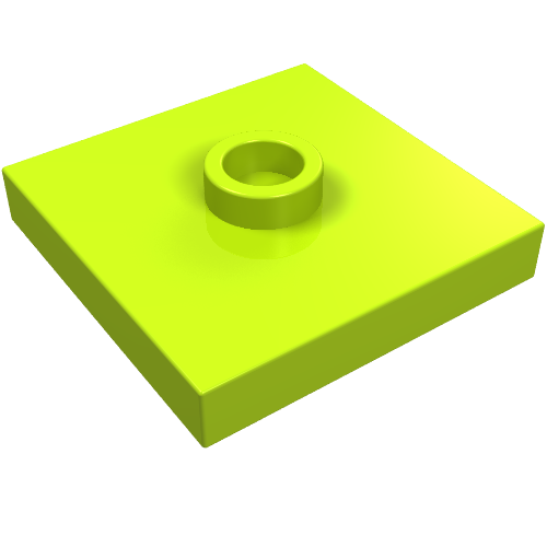 Part 87580 - Plate, Modified 2 x 2 with Groove and 1 Stud in Center (Jumper) - De BrickPlaats