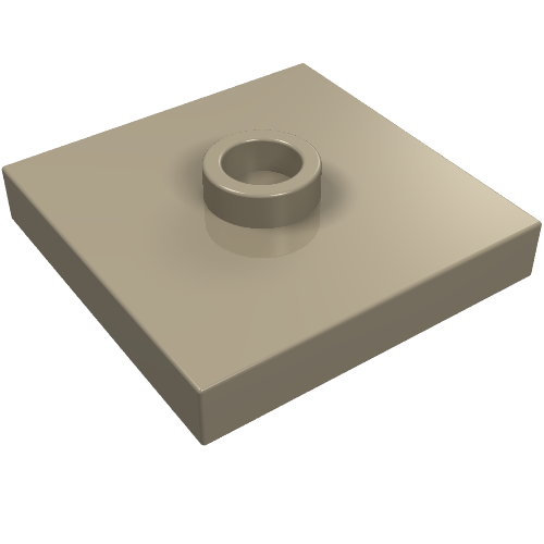 Part 87580 - Plate, Modified 2 x 2 with Groove and 1 Stud in Center (Jumper) - De BrickPlaats