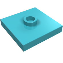 Part 87580 - Plate, Modified 2 x 2 with Groove and 1 Stud in Center (Jumper) - De BrickPlaats