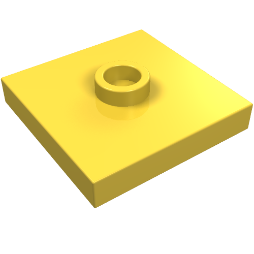 Part 87580 - Plate, Modified 2 x 2 with Groove and 1 Stud in Center (Jumper) - De BrickPlaats