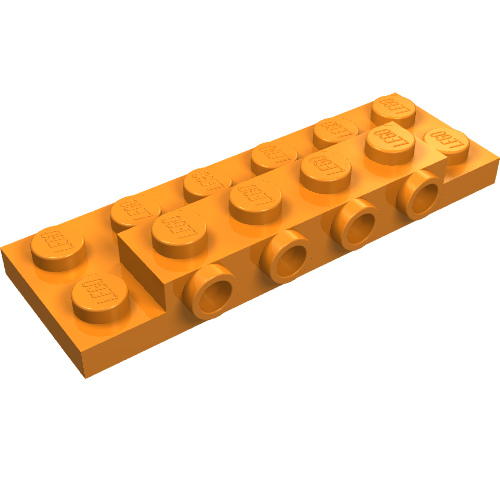 Part 87609 - Plate, Modified 2 x 6 x 2/3 with 4 Studs on Side - De BrickPlaats