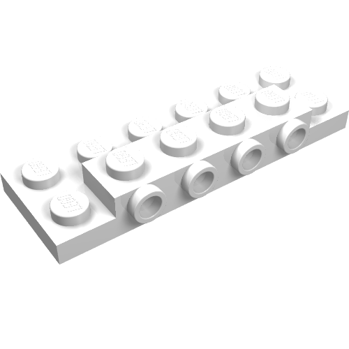 Part 87609 - Plate, Modified 2 x 6 x 2/3 with 4 Studs on Side - De BrickPlaats