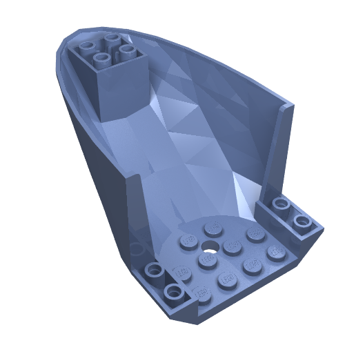Part 87616 - Aircraft Fuselage Aft Section Curved Bottom 6 x 10 - De BrickPlaats