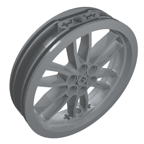 Part 88517 - Wheel 75mm D. x 17mm Motorcycle - De BrickPlaats