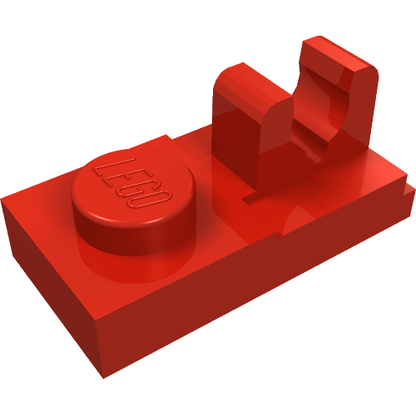 Part 92280 - Plate, Modified 1 x 2 with Clip with Center Cut on Top - De BrickPlaats