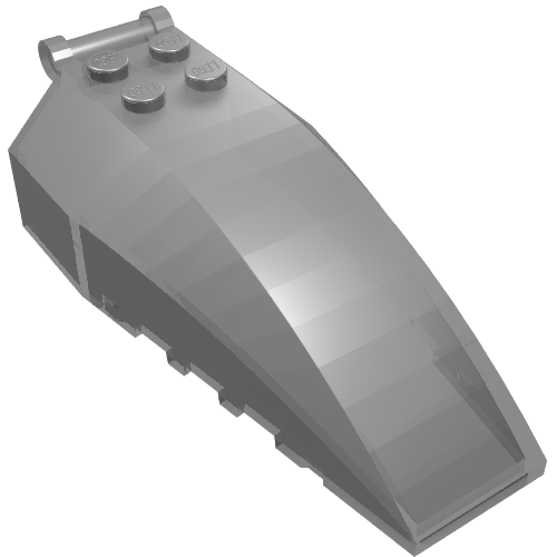 Part 92579 - Windscreen 8 x 4 x 2 with 4 Studs and Bar Handle - De BrickPlaats