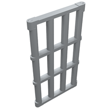 Part 92589 - Bar 1 x 4 x 6 Grille with End Protrusions - De BrickPlaats