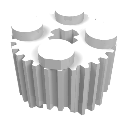 Part 92947 - Brick, Round 2 x 2 with Axle Hole and Grille / Fluted Profile - De BrickPlaats