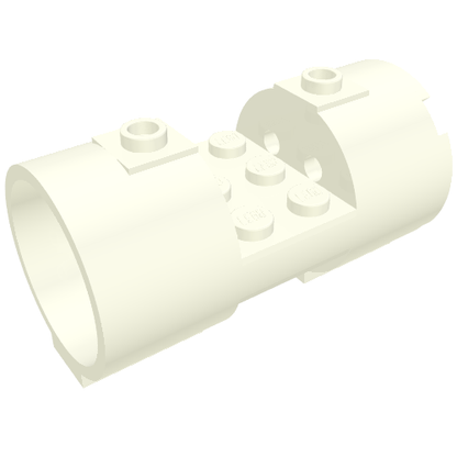 Part 93168 - Cylinder 3 x 6 x 2 2/3 Horizontal - Square Connections Between Interior Studs - De BrickPlaats