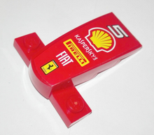 Part 93589pb008 - Wedge 4 x 2 x 1 1/3 with 1 x 4 Base with '5', Shell Logo, 'KASPERSKY lab', 'PIRELLI', 'FIAT' and Ferrari Logo Pattern (Sticker) - Set 30190 - De BrickPlaats