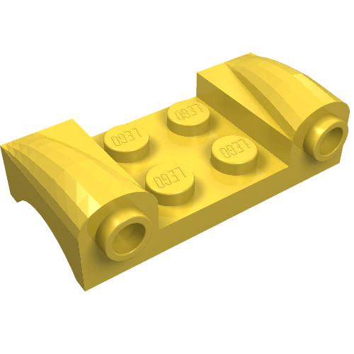 Part 93590 - Vehicle, Mudguard 2 x 4 with Headlights and Curved Fenders - De BrickPlaats