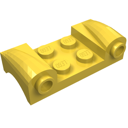 Part 93590 - Vehicle, Mudguard 2 x 4 with Headlights and Curved Fenders - De BrickPlaats