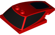 Part 93591pb16 - Wedge 6 x 4 x 1 1/3 with 4 x 4 Base with Black Windows Pattern - De BrickPlaats