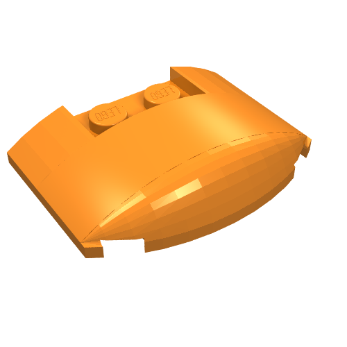Part 93604 - Wedge 3 x 4 x 2/3 Triple Curved - De BrickPlaats