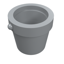 Part 95343 - Minifigure, Utensil Bucket 1 x 1 x 1 Tapered with Handle Holders - De BrickPlaats