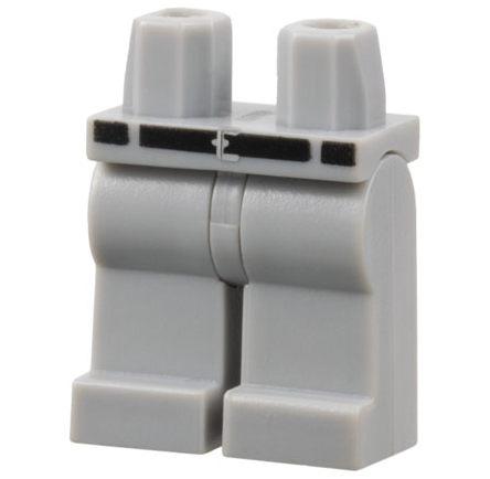 Part 970c00pb0245 - Hips and Legs with Black Belt with Silver Buckle Pattern - De BrickPlaats