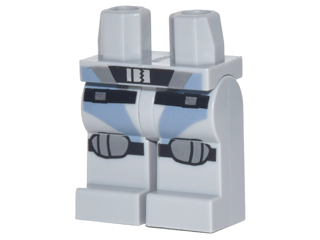 Part 970c00pb0717 - Hips and Legs with Scuba Suit with Black Straps and Silver Buckles and Knee Pads Pattern - De BrickPlaats