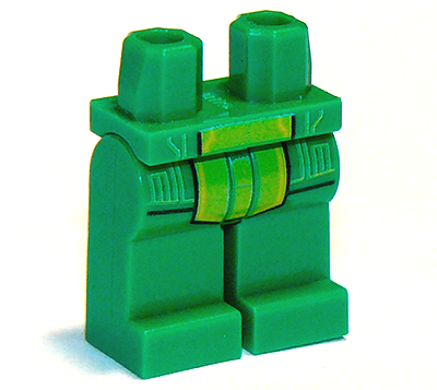 Part 970c00pb0777 - Hips and Legs with Lime Circuitry and Panel Pattern - De BrickPlaats