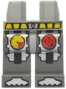Part 970c85pb03 - Hips and Dark Bluish Gray Legs with Atlantis Diver with Pressure Gauge Pattern - De BrickPlaats