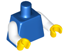 Part 973c001 - Torso Plain / White Arms / Yellow Hands - De BrickPlaats