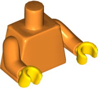 Part 973c004 - Torso Plain / Orange Arms / Yellow Hands - De BrickPlaats