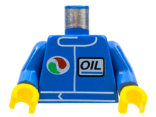 Part 973pb4275c01 - Torso Octan Logo and Italic Font 'OIL' Pattern / Blue Arms / Yellow Hands - De BrickPlaats