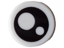 Part 98138pb367 - Tile, Round 1 x 1 with Black Eye with Pupil and Circle Pattern - De BrickPlaats