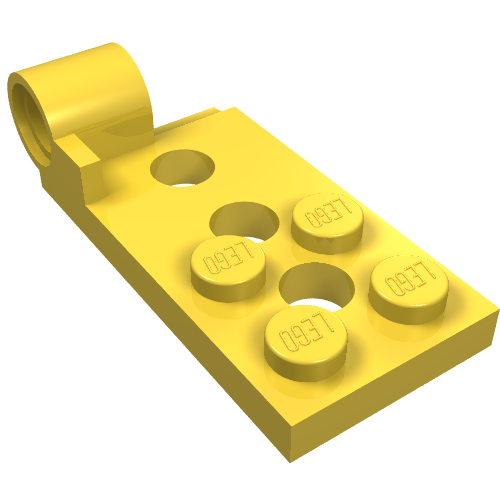 Part 98285 - Hinge Plate 2 x 4 with Pin Hole and 3 Holes - Bottom - De BrickPlaats