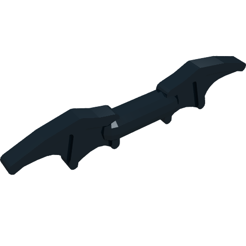 Part 98721 - Minifigure, Weapon Batman Batarang (2 Bat Wings with Bar in Middle) - De BrickPlaats