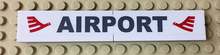Part BA097pb01 - Stickered Assembly 12 x 2 x 2/3 with 'AIRPORT' Pattern (Sticker) - Set 7894 - 1 Plate 2 x 12, 4 Tile 1 x 6 - De BrickPlaats