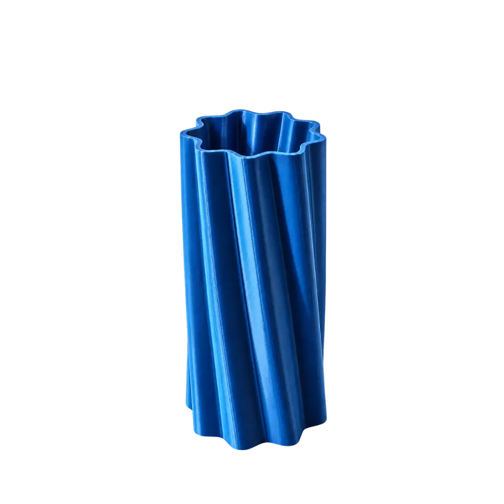 Vaas voor LEGO® bloemen Metallic Blauw Medium