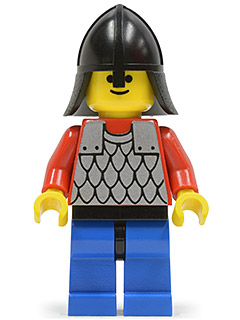 Minifig cas154 - Scale Mail - Red with Red Arms, Blue Legs with Black Hips, Black Neck-Protector - De BrickPlaats