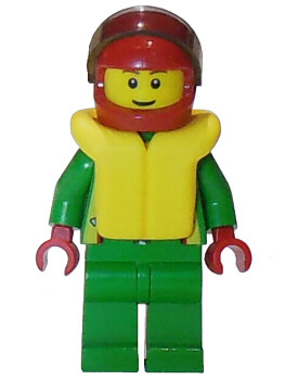 Minifig cty0002 - Octan - Green Jacket with Pockets, Brown Eyebrows, Thin Grin - De BrickPlaats