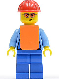 Minifig cty0157 - Lumberjack with Orange Vest - De BrickPlaats