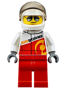 Minifig cty0611 - Rally Race Car Driver, Airborne Logo - De BrickPlaats