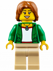 Minifig cty0624 - Camper - Female, Tan Legs - De BrickPlaats