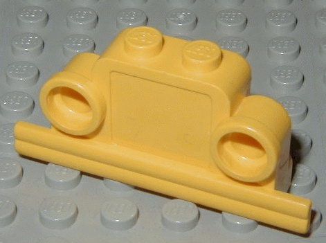 Part fabaj3 - Fabuland Brick, Modified 1 x 4 x 2 Bell Shape with Headlights - De BrickPlaats
