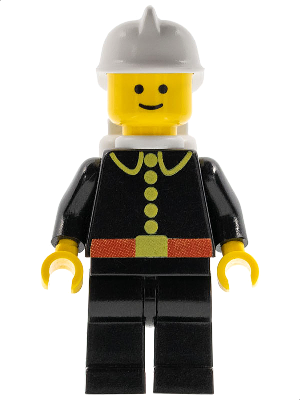 Minifig firec018 - Fire - Classic, White Fire Helmet, White Air Tanks - De BrickPlaats