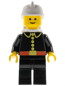 Minifig firec018 - Fire - Classic, White Fire Helmet, White Air Tanks - De BrickPlaats