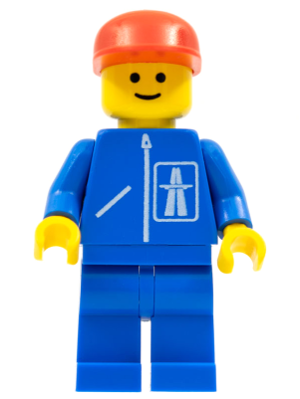 Minifig hgh004 - Highway Pattern - Blue Legs, Red Cap - De BrickPlaats