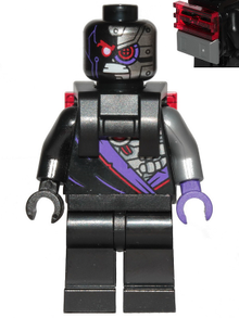 Minifig njo0750 - Nindroid - Neck Bracket with Grille Tile and Ingot - De BrickPlaats