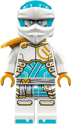 Minifig njo0859 - Zane - Dragons Rising, Tunic with Large Armor Plates, Head Wrap, Shoulder Pad - De BrickPlaats
