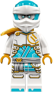 Minifig njo0859 - Zane - Dragons Rising, Tunic with Large Armor Plates, Head Wrap, Shoulder Pad - De BrickPlaats