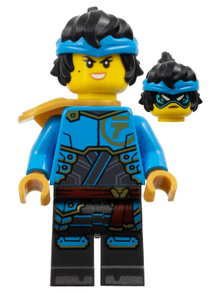 Minifig njo0867 - Nya - Dragons Rising, Tunic with Large Armor Plates, Hair, Shoulder Pad - De BrickPlaats